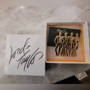 1980s vintage art deco revival pin from, Lord & Taylor